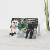 Frankenstein Lab Halloween Kaart (Voorkant)