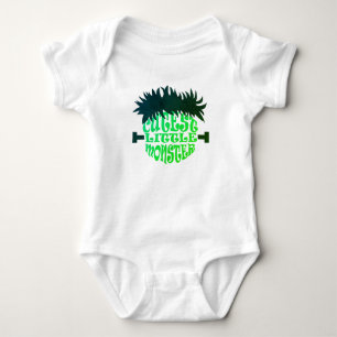 Frankenstein Little Monster Halloween Green Romper