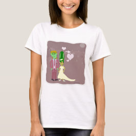Frankenstein Love Cartoon Halloween Character Art T-shirt