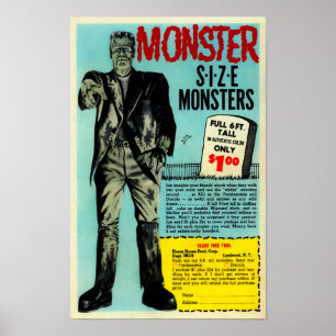 Frankenstein Mail Order Advertisement Art Poster