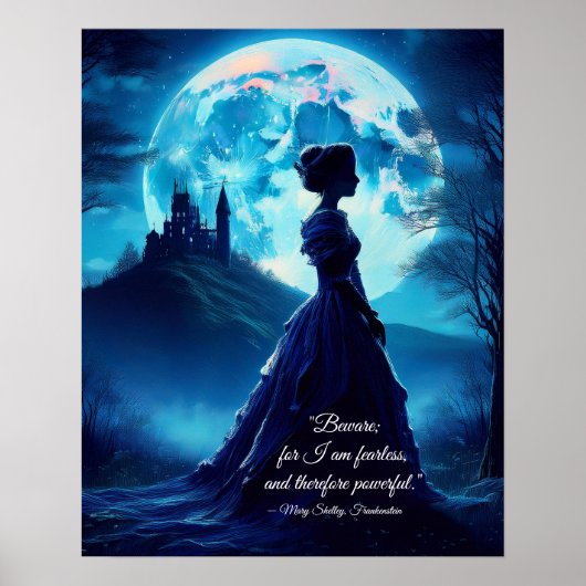 Frankenstein Mary Shelley Quote Poster (Voorkant)