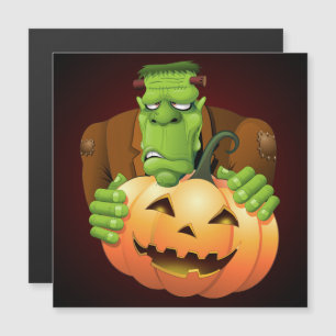 Frankenstein Monster Cartoon met pompoen