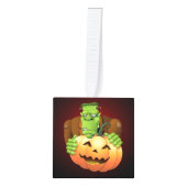 Frankenstein Monster Cartoon met pompoen Decoratie (Voorkant)