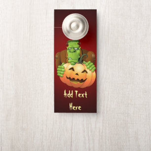 Frankenstein Monster Cartoon met pompoen Deurhanger