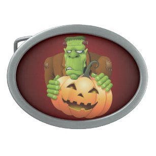 Frankenstein Monster Cartoon met pompoen Gesp