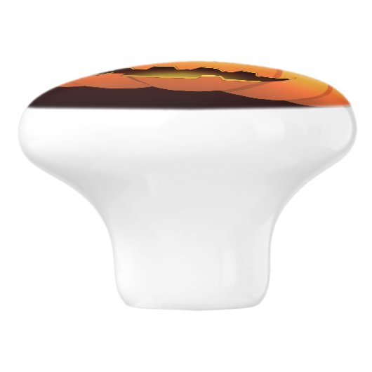 Frankenstein Monster Cartoon met pompoen Keramische Knop (Zijkant)