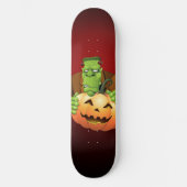 Frankenstein Monster Cartoon met pompoen Persoonlijk Skateboard (Voorkant)