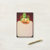 Frankenstein Monster Cartoon met pompoen Post-it® Notes (Op bureau)