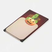Frankenstein Monster Cartoon met pompoen Post-it® Notes (Schuin)