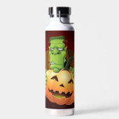 Frankenstein Monster Cartoon met pompoen Waterfles (Links)