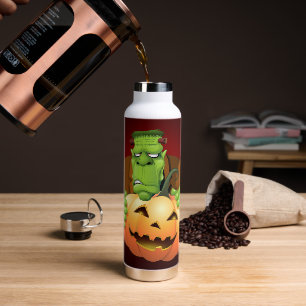 Frankenstein Monster Cartoon met pompoen Waterfles