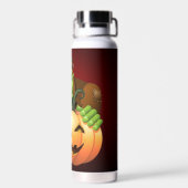 Frankenstein Monster Cartoon met pompoen Waterfles (Achterkant)
