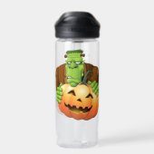 Frankenstein Monster Cartoon met pompoen Waterfles (Achterkant)