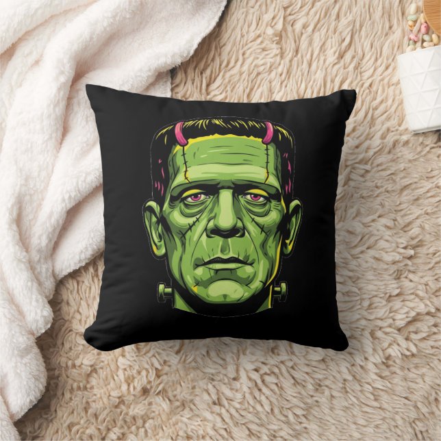 Frankenstein Monster Creepy Schattige Halloween Kussen (Deken)