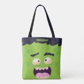 Frankenstein Monster Cute Personalized Halloween Tote Bag (Achterkant)