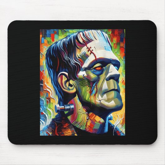 Frankenstein Monster en Bruid Halloween Matching Muismat (Voorkant)