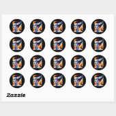 Frankenstein Monster en Bruid Halloween Matching Ronde Sticker (Vel)