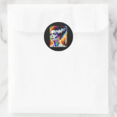 Frankenstein Monster en Bruid Halloween Matching Ronde Sticker (Tas)