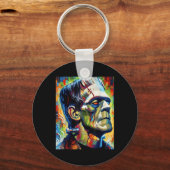 Frankenstein Monster en Bruid Halloween Matching Sleutelhanger (Voorkant)