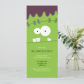 Frankenstein Monster Face Halloween Party Kaart (Staand voorkant)