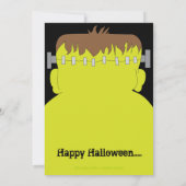 Frankenstein Monster Face Halloween Party Kaart (Achterkant)