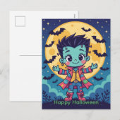 Frankenstein Monster Feestdagenkaart (Voorkant / Achterkant)