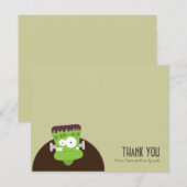 Frankenstein Monster | Flatte dank - Kaarten voor  (Voorkant / Achterkant)