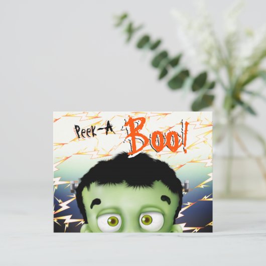 Frankenstein Monster Funny Kids Birthday Briefkaart (Staand voorkant)