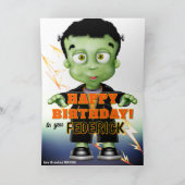 Frankenstein Monster Funny Kids Birthday Kaart (Binnen)