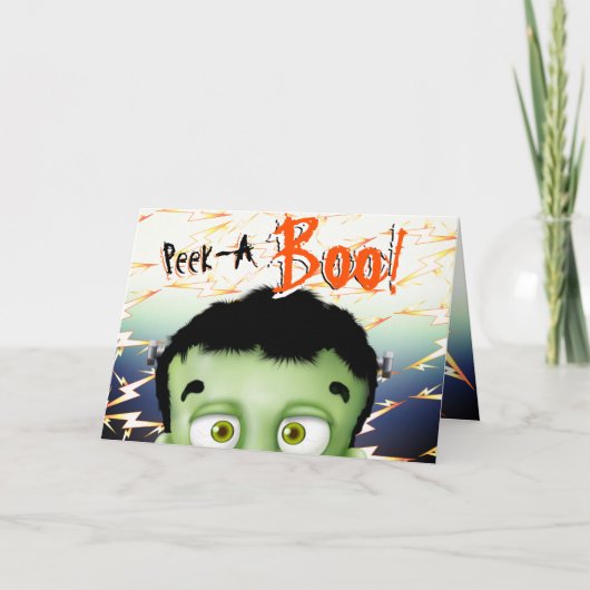 Frankenstein Monster Funny Kids Birthday Kaart (Voorkant)