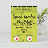 Frankenstein monster griezelig Halloween-feest Kaart (Staand voorkant)