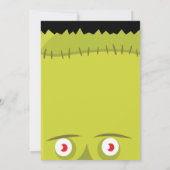Frankenstein monster griezelig Halloween-feest Kaart (Achterkant)