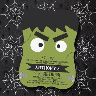 Frankenstein Monster Halloween Any Age Birthday Kaart
