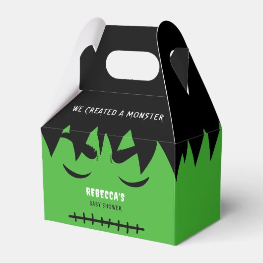 Frankenstein Monster Halloween Baby shower Bedankdoosjes (Voorkant Zijde)