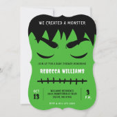 Frankenstein Monster Halloween Baby shower Kaart (Voorkant)