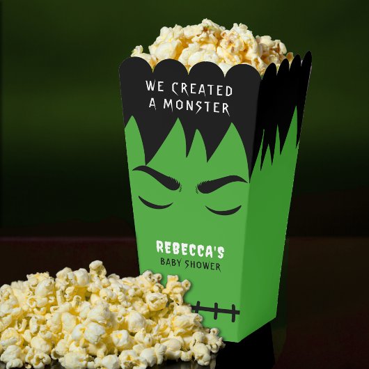Frankenstein Monster Halloween Baby shower Popcorn Bedankdoosjes