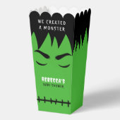 Frankenstein Monster Halloween Baby shower Popcorn Bedankdoosjes (Voorkant)