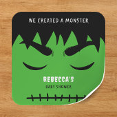 Frankenstein Monster Halloween Baby shower Vierkante Sticker