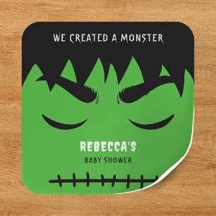 Frankenstein Monster Halloween Baby shower Vierkante Sticker
