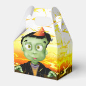 Frankenstein Monster Halloween Birthday Bedankdoosjes (Achterkant)