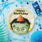 Frankenstein Monster Halloween Birthday Party Papieren Bordje (Feest)