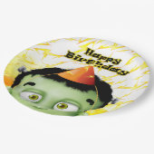 Frankenstein Monster Halloween Birthday Party Papieren Bordje (Gekanteld)