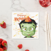 Frankenstein Monster Halloween Birthday Servet (Insitu)
