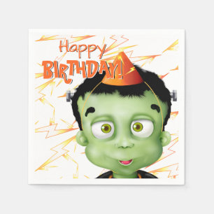 Frankenstein Monster Halloween Birthday Servet