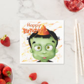 Frankenstein Monster Halloween Birthday Servet (Insitu)