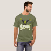 Frankenstein Monster Halloween BOO Type Green T-shirt (Voorkant volledig)
