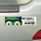 Frankenstein Monster Halloween Bumpersticker (Op auto)