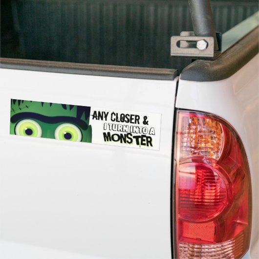 Frankenstein Monster Halloween Bumpersticker (Op Truck)