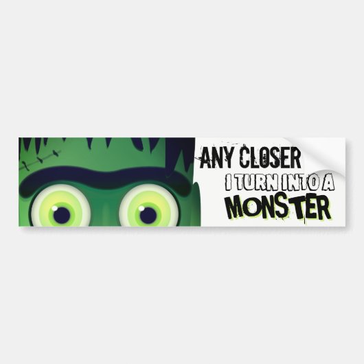Frankenstein Monster Halloween Bumpersticker (Voorkant)