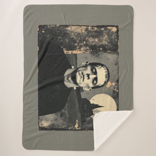 Frankenstein Monster Halloween Sherpa Deken (Voorkant)